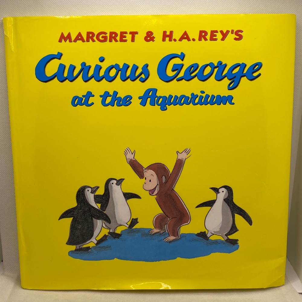 Curious George at the Aquarium Hardcover Picture Book by R.P. Anderson